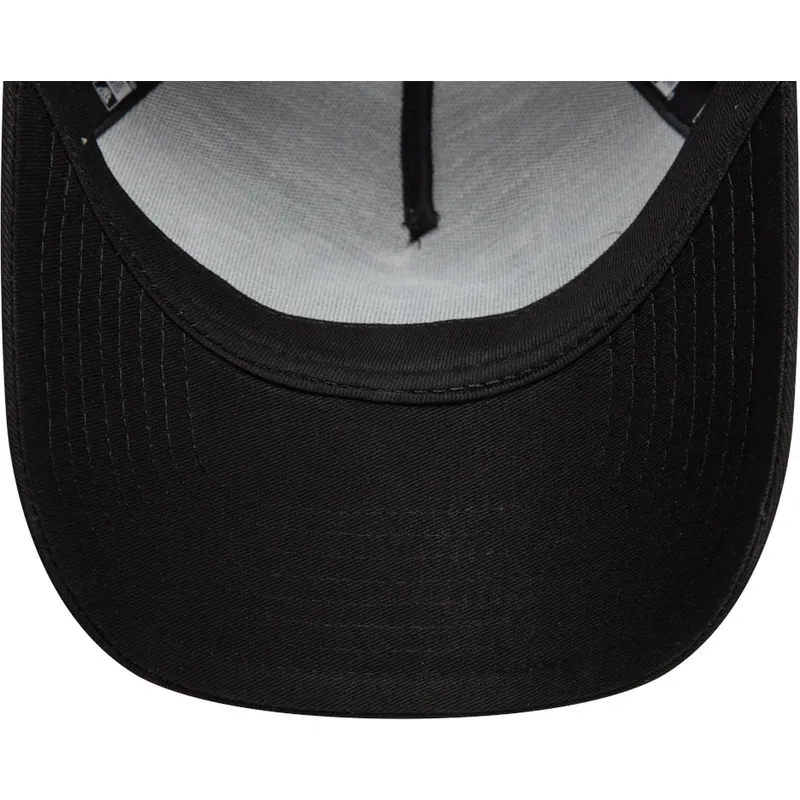 cappellino-curvo-nero-snapback-con-logo-blu-marino-9forty-a-frame-world-series-patch-di-new-york-yankees-mlb-di-new-era