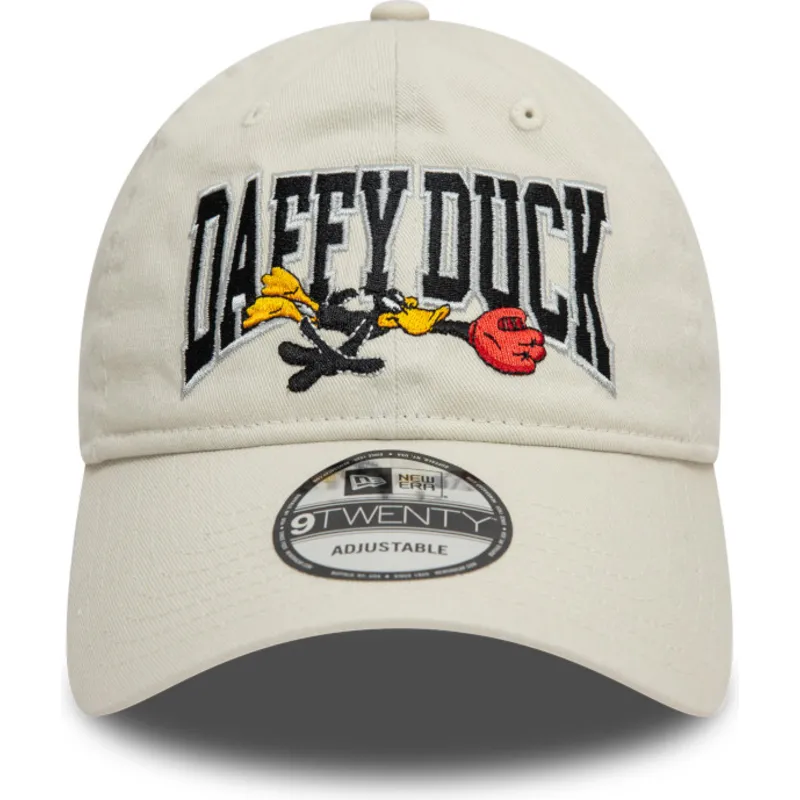 cappellino-curva-beige-regolabile-9twenty-washed-di-daffy-duck-looney-tunes-di-new-era