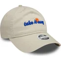 cappellino-beige-regolabile-da-donna-9twenty-take-it-easy-di-new-era