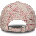 cappellino-rosa-regolabile-da-donna-con-visiera-curva-e-logo-rosa-9forty-tweed-dei-new-york-yankees-mlb-di-new-era