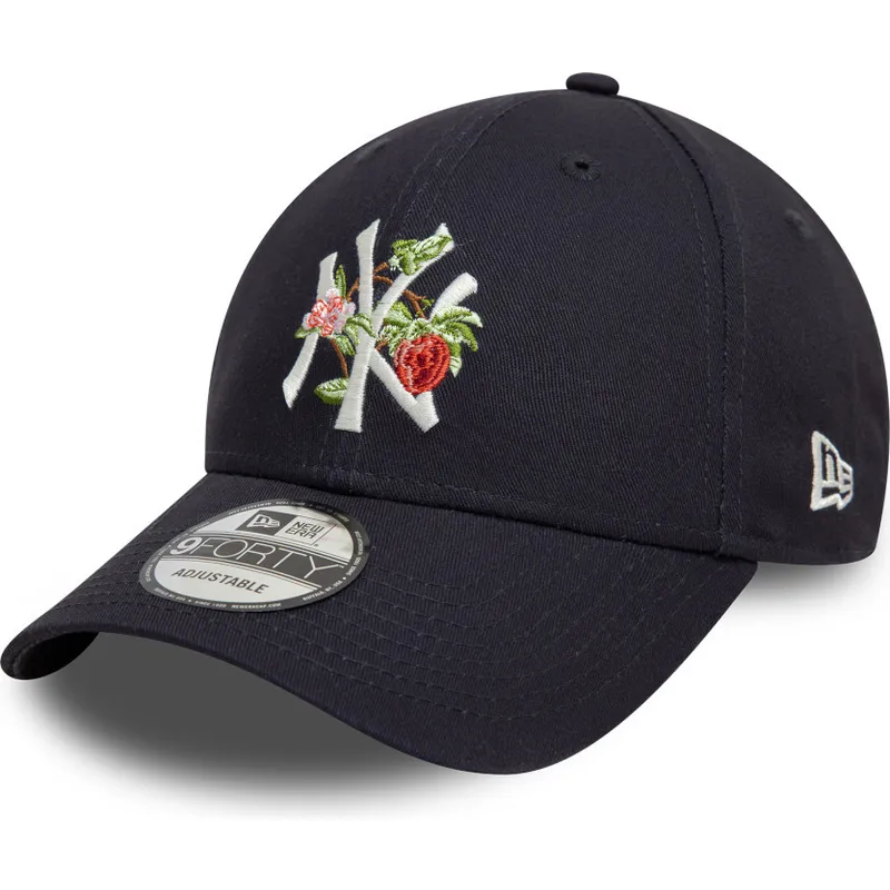 cappellino-visiera-curva-blu-marino-9forty-fruit-icon-di-new-york-yankees-mlb-di-new-era