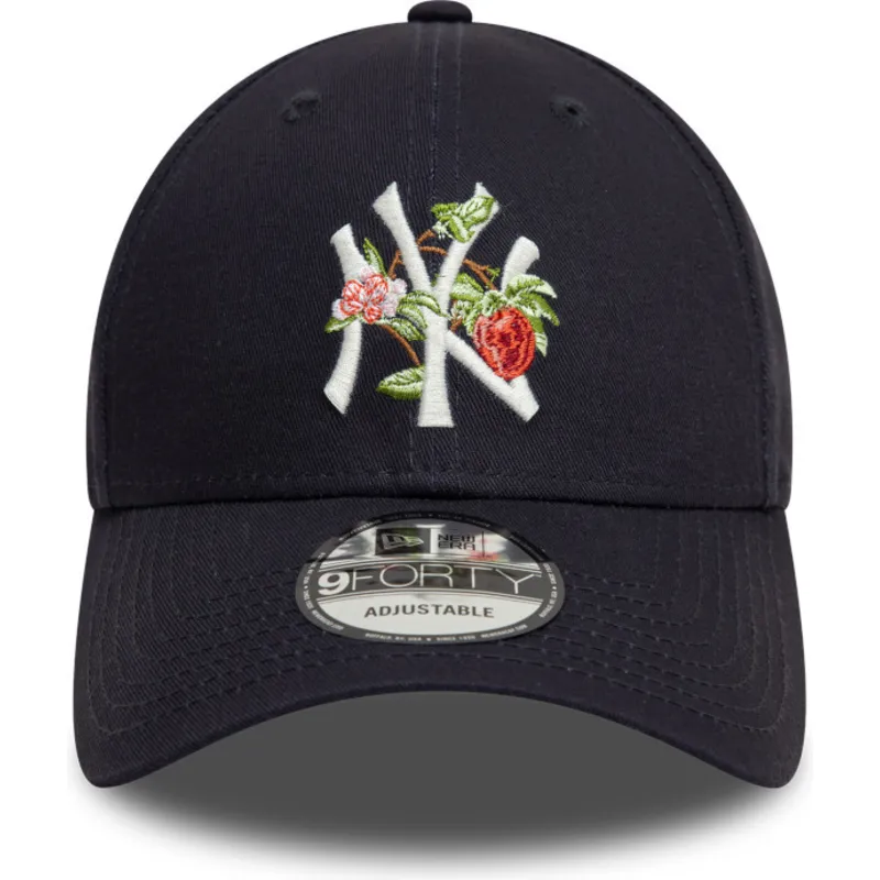 cappellino-visiera-curva-blu-marino-9forty-fruit-icon-di-new-york-yankees-mlb-di-new-era