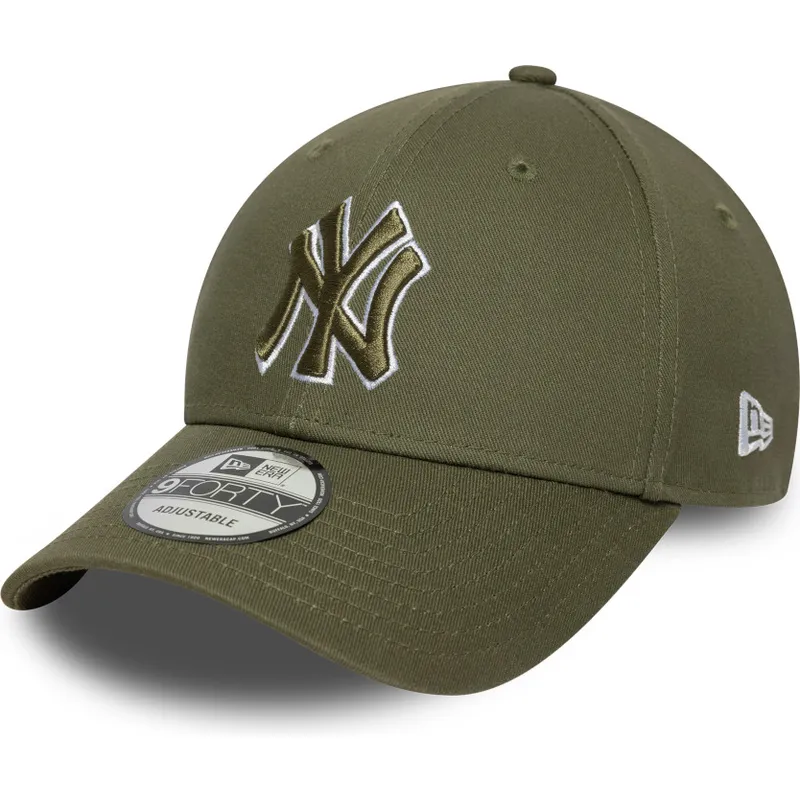 cappellino-con-visiera-curva-verde-regolabile-con-logo-verde-9forty-outline-di-new-york-yankees-mlb-di-new-era
