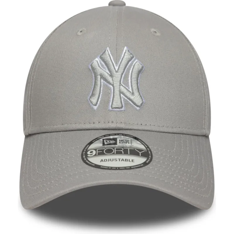 cappellino-curvo-grigio-regolabile-9forty-outline-dei-new-york-yankees-mlb-di-new-era
