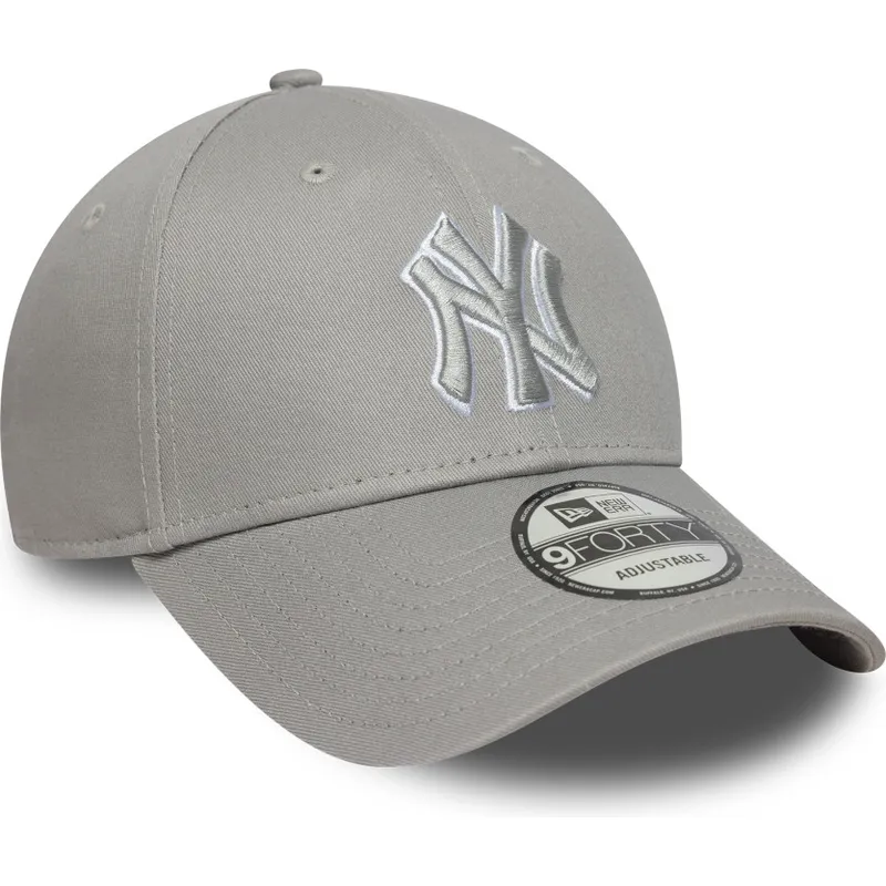 cappellino-curvo-grigio-regolabile-9forty-outline-dei-new-york-yankees-mlb-di-new-era