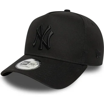 Cappellino snapback nero con visiera curva e logo nero E Frame League Essential dei New York Yankees MLB di New Era
