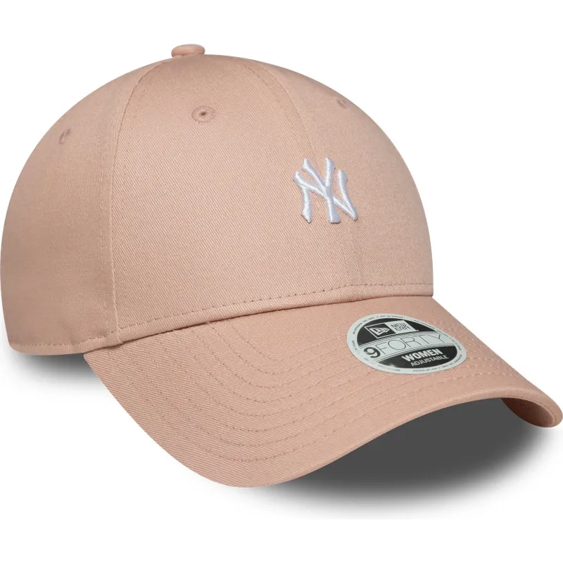 cappellino-curvo-rosa-regolabile-da-donna-9forty-mini-logo-dei-new-york-yankees-mlb-di-new-era