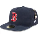 cappello-piatto-blu-navy-aderente-59fifty-a-frame-championship-side-flag-dei-boston-red-sox-mlb-di-new-era