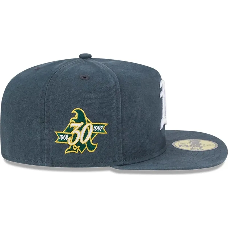 cappello-piatto-verde-chiuso-59fifty-a-frame-championship-side-flag-degli-oakland-athletics-mlb-di-new-era