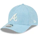 cappellino-visiera-curva-azzurro-snapback-9forty-m-crown-a-frame-cotton-weave-di-atlanta-braves-mlb-di-new-era
