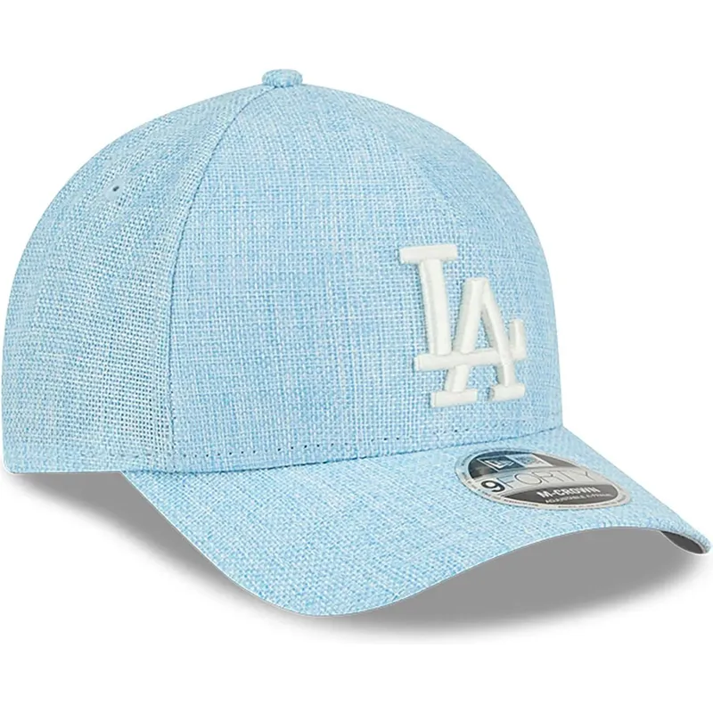 cappellino-azzurro-chiaro-snapback-9forty-m-crown-a-frame-cotton-weave-dei-los-angeles-dodgers-mlb-di-new-era
