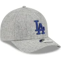 cappellino-visiera-curva-grigio-snapback-con-logo-blu-9forty-m-crown-a-frame-cotton-weave-di-los-angeles-dodgers-mlb-di-new-era