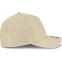 cappellino-curvo-beige-snapback-9forty-m-crown-a-frame-cotton-weave-dei-los-angeles-dodgers-mlb-di-new-era