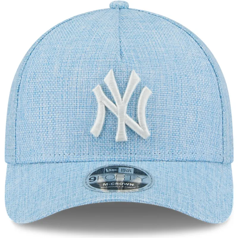 cappellino-visiera-curva-azzurro-snapback-9forty-m-crown-a-frame-cotton-weave-di-new-york-yankees-mlb-di-new-era