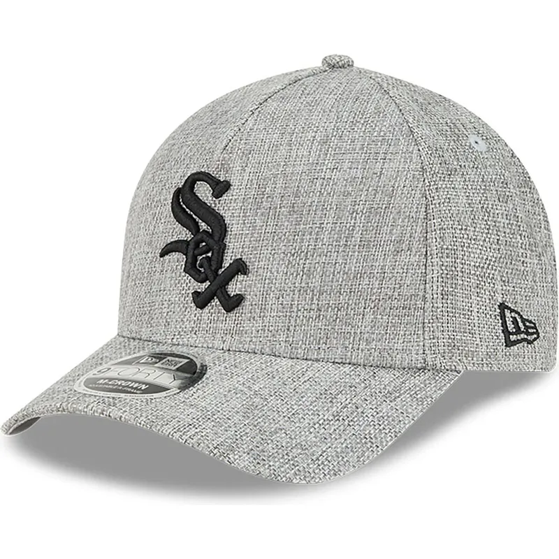 cappellino-curvo-grigio-snapback-9forty-m-crown-a-frame-cotton-weave-di-chicago-white-sox-mlb-di-new-era