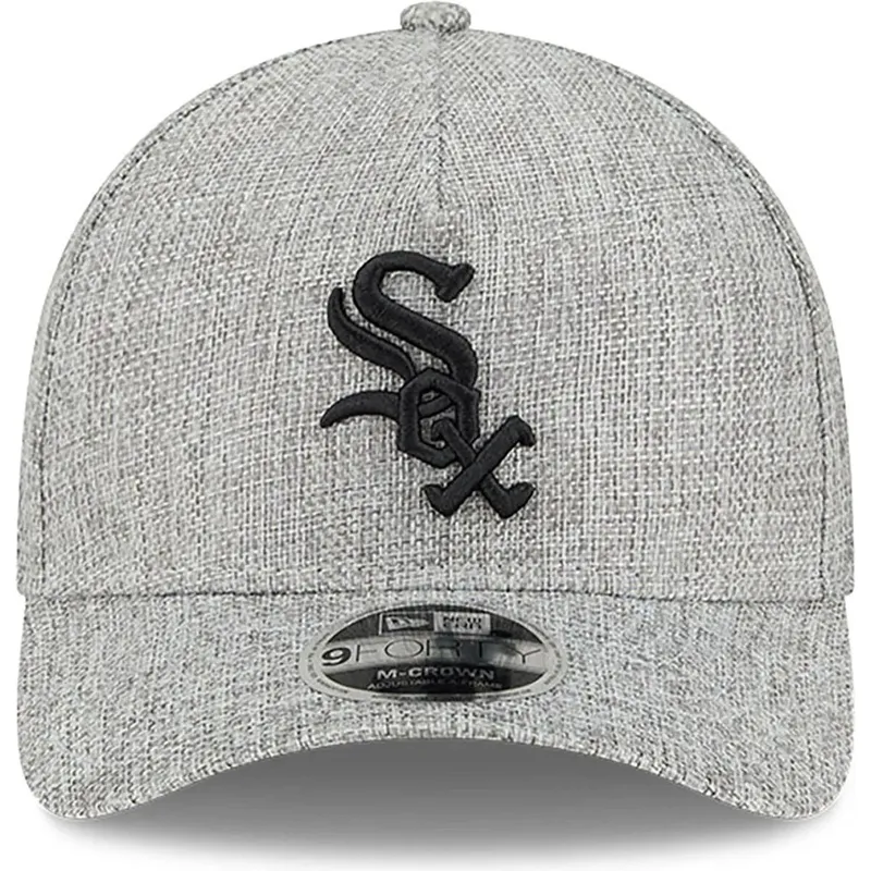 cappellino-curvo-grigio-snapback-9forty-m-crown-a-frame-cotton-weave-di-chicago-white-sox-mlb-di-new-era