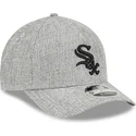 cappellino-curvo-grigio-snapback-9forty-m-crown-a-frame-cotton-weave-di-chicago-white-sox-mlb-di-new-era