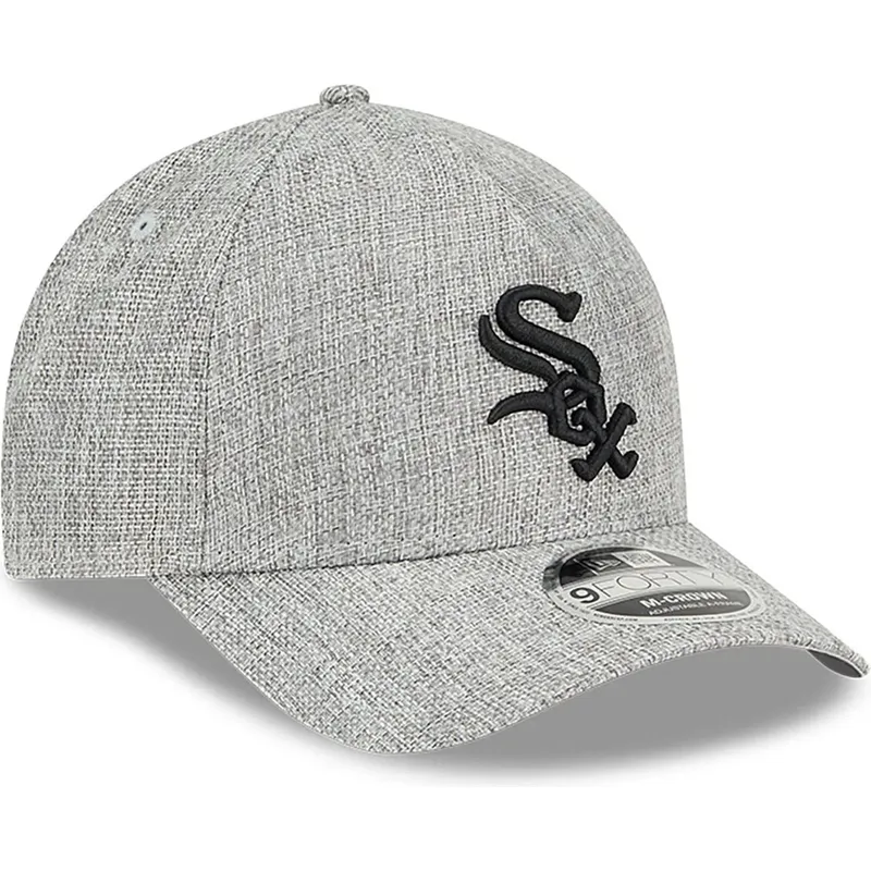 cappellino-curvo-grigio-snapback-9forty-m-crown-a-frame-cotton-weave-di-chicago-white-sox-mlb-di-new-era