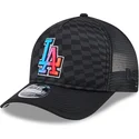 cappellino-trucker-nero-9forty-m-crown-a-frame-gradient-raceway-dei-los-angeles-dodgers-mlb-di-new-era