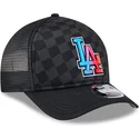 cappellino-trucker-nero-9forty-m-crown-a-frame-gradient-raceway-dei-los-angeles-dodgers-mlb-di-new-era