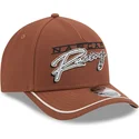 new-era-curved-brim-9forty-m-crown-a-frame-motorsport-nascar-brown-snapback-cap