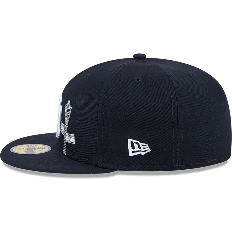cappello-piatto-blu-navy-chiuso-59fifty-state-stitch-dei-new-york-yankees-mlb-di-new-era