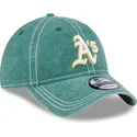 cappellino-curvo-verde-regolabile-9twenty-washed-contrast-di-oakland-athletics-mlb-di-new-era