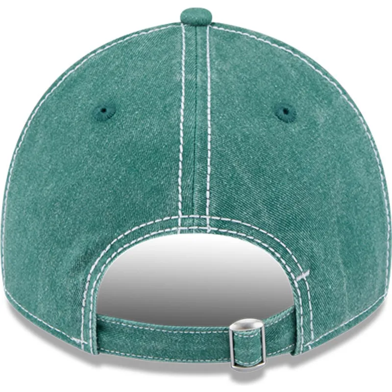 cappellino-curvo-verde-regolabile-9twenty-washed-contrast-di-oakland-athletics-mlb-di-new-era