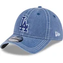 cappellino-curvo-blu-regolabile-con-logo-blu-9twenty-washed-contrast-dei-los-angeles-dodgers-mlb-di-new-era