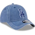cappellino-curvo-blu-regolabile-con-logo-blu-9twenty-washed-contrast-dei-los-angeles-dodgers-mlb-di-new-era