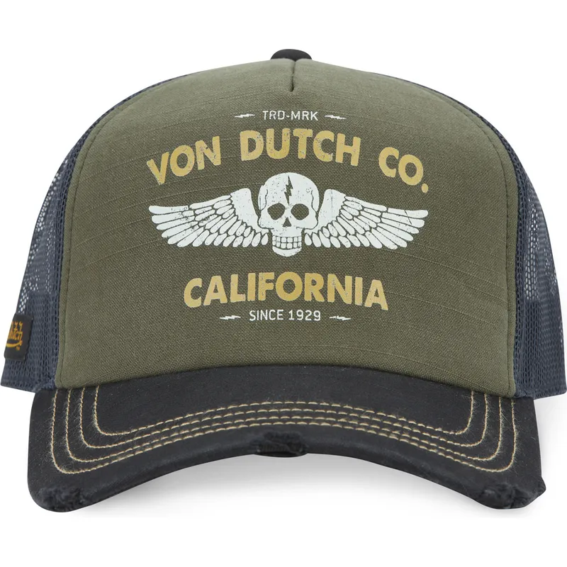 cappellino-trucker-verde-blu-e-nero-crew24-di-von-dutch