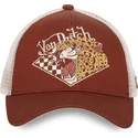 gorra-trucker-marrone-e-beige-gue-di-von-dutch