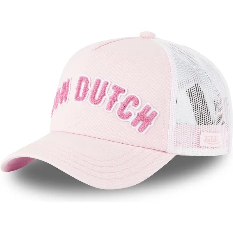 cappellino-trucker-rosa-e-bianco-per-bambino-kidbuckl-lp-di-von-dutch