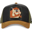 cappellino-curvo-nero-verde-e-marrone-snapback-diavolo-della-tasmania-loo10-taz-looney-tunes-di-capslab