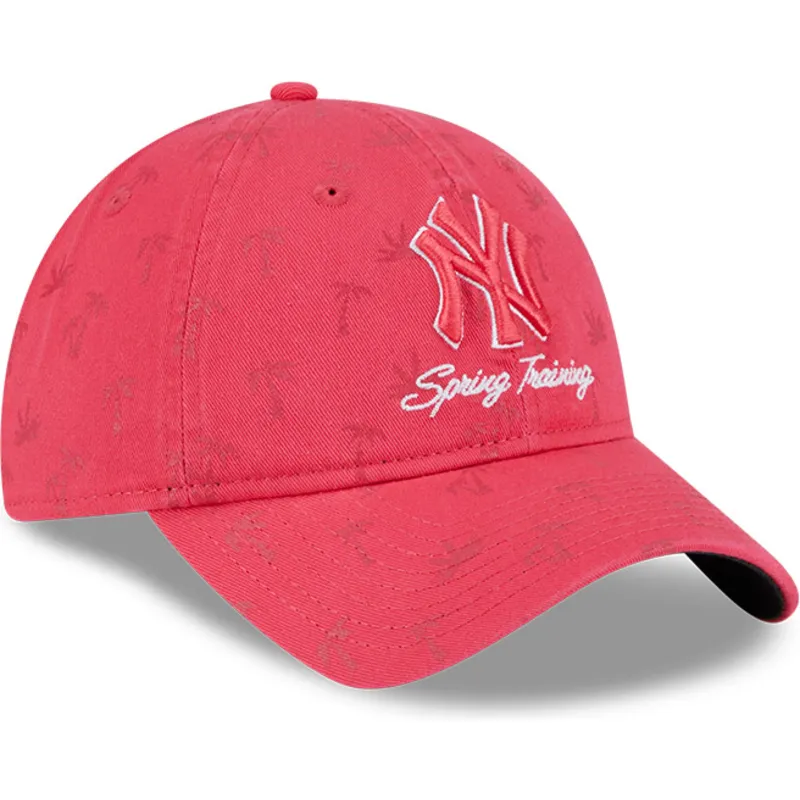 cappellino-curvo-rosa-regolabile-da-donna-9twenty-pattern-spring-training-fan-pack-2025-dei-new-york-yankees-mlb-di-new-era