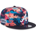 berretto-piatto-multicolore-snapback-9fifty-printed-spring-training-fan-pack-2025-degli-atlanta-braves-mlb-di-new-era