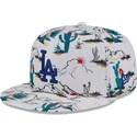 cappello-piatto-bianco-snapback-9fifty-print-spring-training-fan-pack-2025-dei-los-angeles-dodgers-mlb-di-new-era