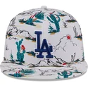 cappello-piatto-bianco-snapback-9fifty-print-spring-training-fan-pack-2025-dei-los-angeles-dodgers-mlb-di-new-era