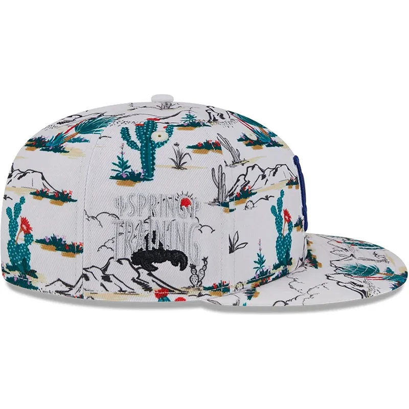 cappello-piatto-bianco-snapback-9fifty-print-spring-training-fan-pack-2025-dei-los-angeles-dodgers-mlb-di-new-era