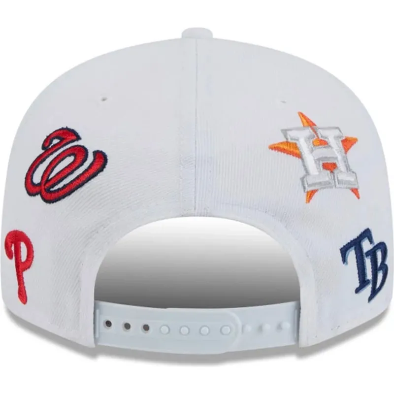 cappello-piatto-bianco-snapback-9fifty-scatter-spring-training-fan-pack-2025-di-mlb-grapefruit-league-logo-di-new-era