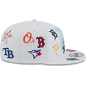 cappello-piatto-bianco-snapback-9fifty-scatter-spring-training-fan-pack-2025-con-logo-della-mlb-grapefruit-league-di-new-era