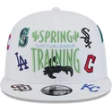 berretto-piatto-bianco-snapback-9fifty-scatter-spring-training-fan-pack-2025-con-logo-cactus-league-mlb-di-new-era