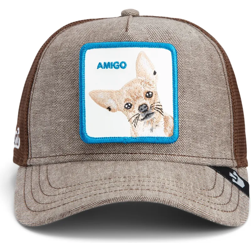 cappellino-trucker-marrone-cane-chihuahua-amigo-suited-friend-business-professional-the-farm-di-goorin-bros
