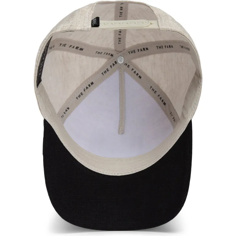 cappellino-visiera-curva-beige-e-nero-snapback-scorpione-deadly-lethal-linen-rugged-comfort-the-farm-di-goorin-bros