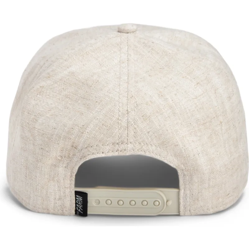 cappellino-visiera-curva-beige-snapback-bandit-coyote-cloth-rugged-comfort-the-farm-di-goorin-bros