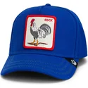 cappello-snapback-blu-con-visiera-curva-gallo-cock-rooster-field-100-the-farm-di-goorin-bros