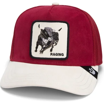 Gorra trucker rossa toro The Suede Bull Global Core Micro Suede The Farm di Goorin Bros.