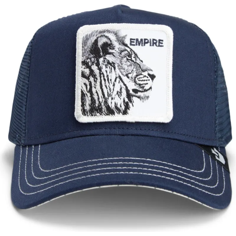 cappellino-trucker-blu-marino-leone-the-empire-lion-fab-farm-di-goorin-bros