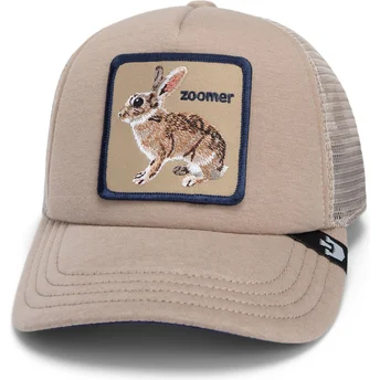 Cappellino trucker beige per bambino coniglio Ok Zoomer The Farm di Goorin Bros.