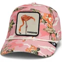 cappellino-visiera-curva-rosa-snapback-fenicottero-galleggiante-floater-randy-souse-git-salty-rim-the-farm-di-goorin-bros